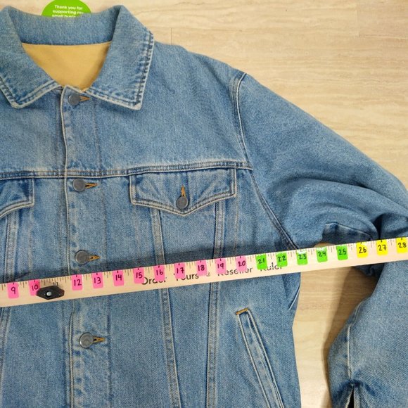 Vintage Armani Jeans Denim Jacket Reversible Mens 34 Blue Made in Italy - small - Picture 9 of 16